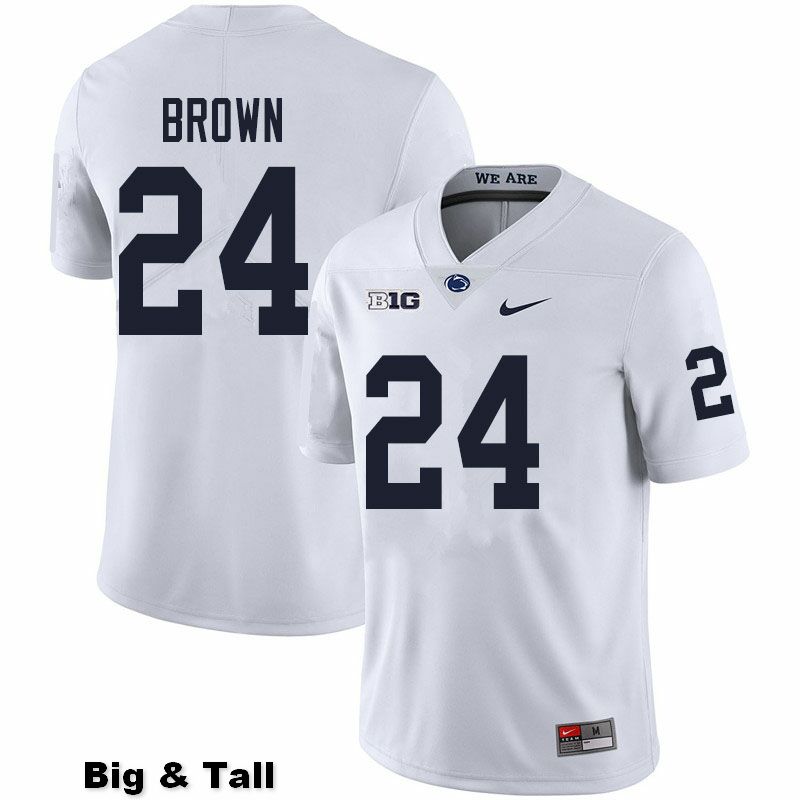 NCAA Nike Men's Penn State Nittany Lions DJ Brown #24 College Football Authentic Big & Tall White Stitched Jersey CMS3198XG